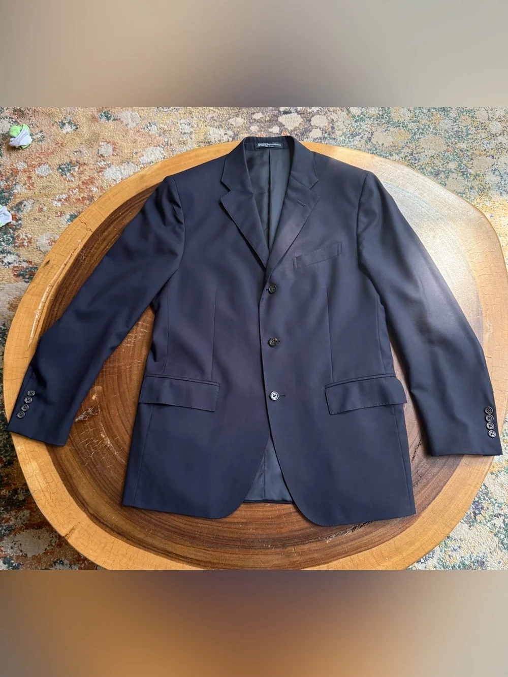 Men's Navy Blue Three-Button Polo II Blue Label Blazer - Classic Tailored Fit